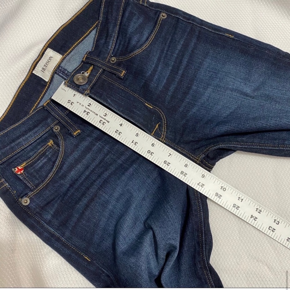 Hudson Nico Midrise Ankle Super Skinny Dark Jeans